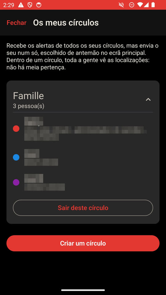 O seu círculo