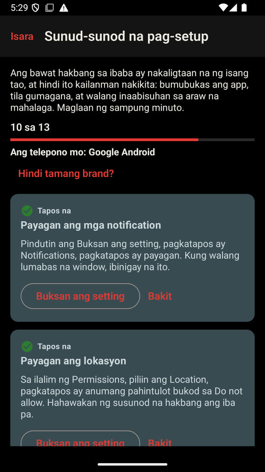 Ang pag-set up